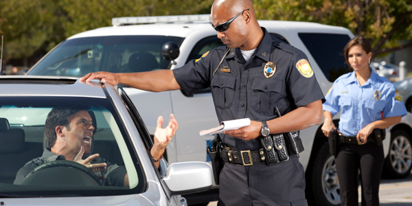 police officer pulling someone over